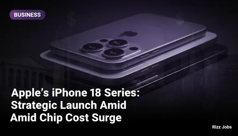 Apple's iPhone 18 Series: Strategic Launch Amid Chip Cost Surge — Rizz Jobs