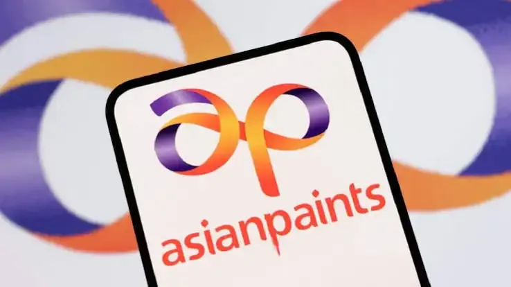 Asian Paints logo on a building facade