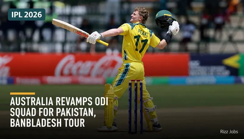 Australia Revamps ODI Squad for Pakistan, Bangladesh Tour — Rizz Jobs