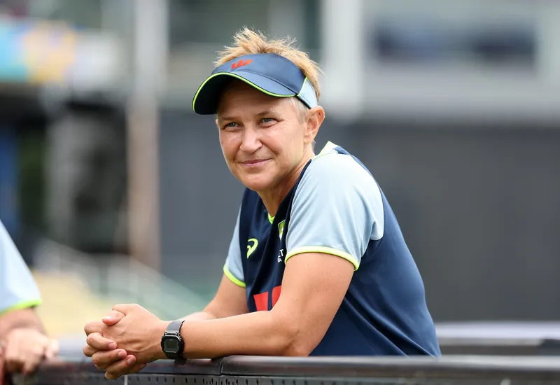Shelley Nitschke, Australia's women's cricket coach, during a match