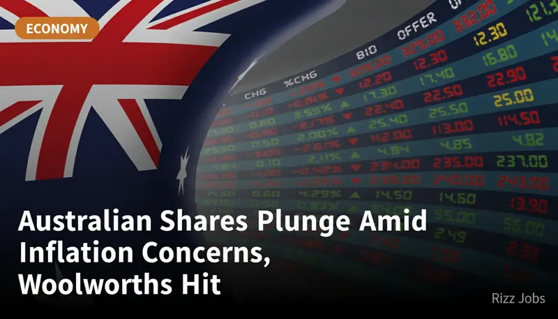 Australian Shares Plunge Amid Inflation Concerns, Woolworths Hit — Rizz Jobs