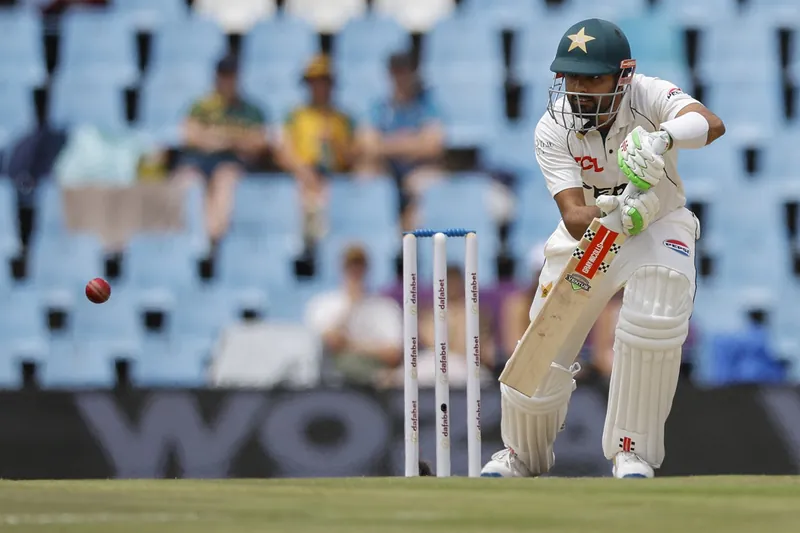 Babar Azam and Awais Ali batting during a cricket match