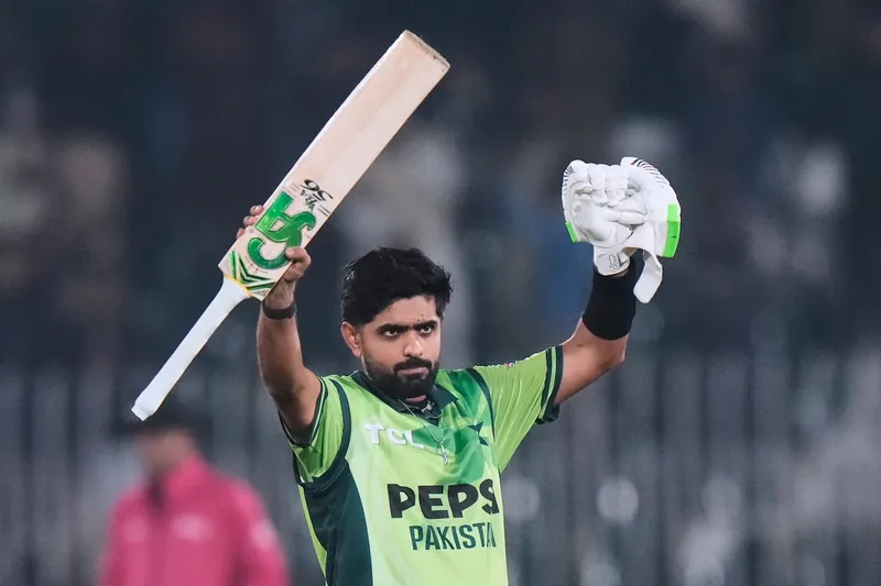 Babar Azam playing cricket