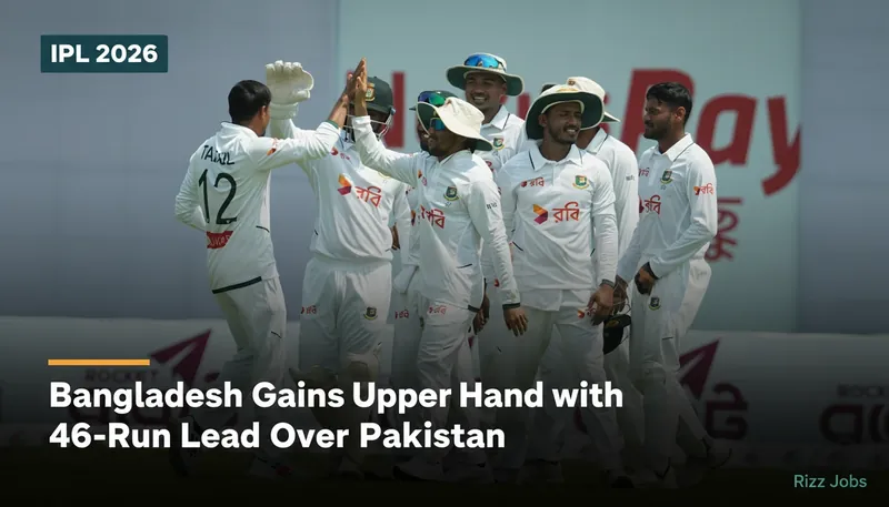 Bangladesh Gains Upper Hand with 46-Run Lead Over Pakistan — Rizz Jobs