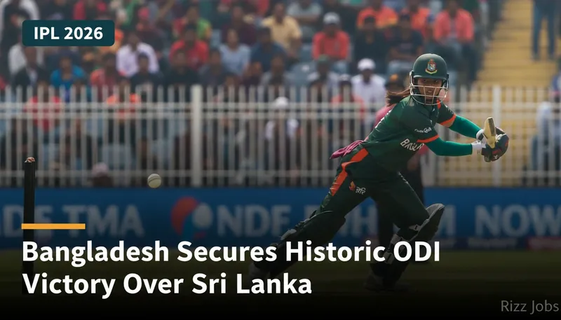 Bangladesh Secures Historic ODI Victory Over Sri Lanka — Rizz Jobs