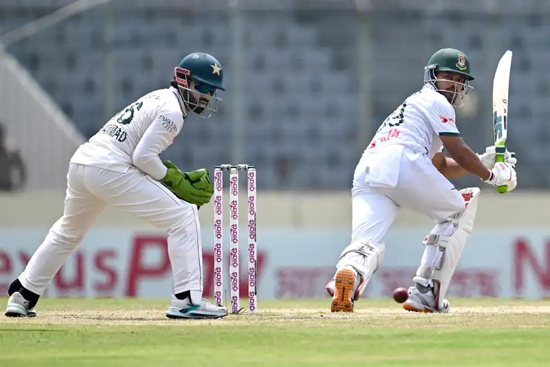 Bangladesh cricket team in action against Pakistan