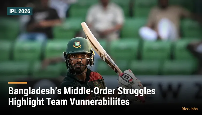 Bangladesh's Middle-Order Struggles Highlight Team Vulnerabilities — Rizz Jobs