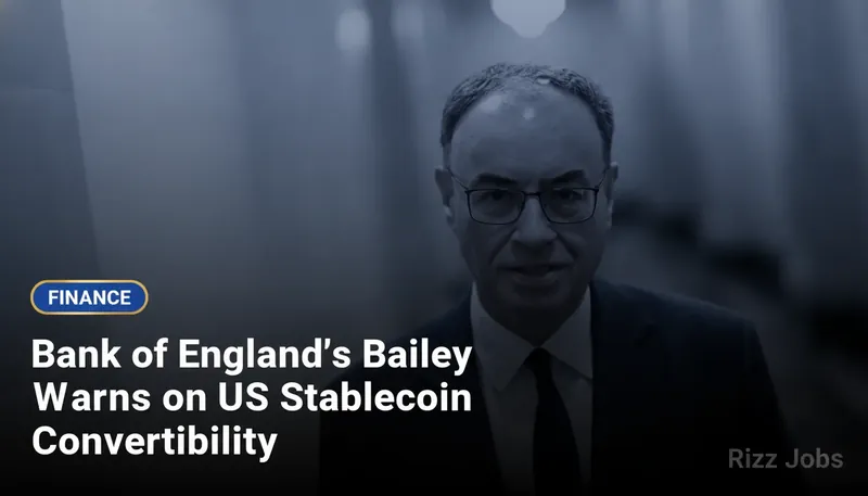 Bank of England's Bailey Warns on US Stablecoin Convertibility — Rizz Jobs