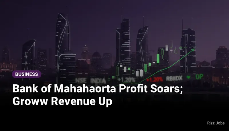 Bank of Maharashtra Profit Soars; Groww Revenue Up — Rizz Jobs