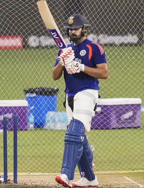 Rohit Sharma playing an ODI match