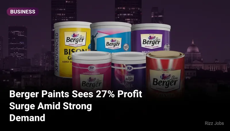 Berger Paints Sees 27% Profit Surge Amid Strong Demand — Rizz Jobs