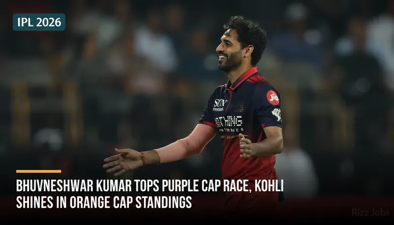 Bhuvneshwar Kumar Tops Purple Cap Race, Kohli Shines in Orange Cap Standings — Rizz Jobs