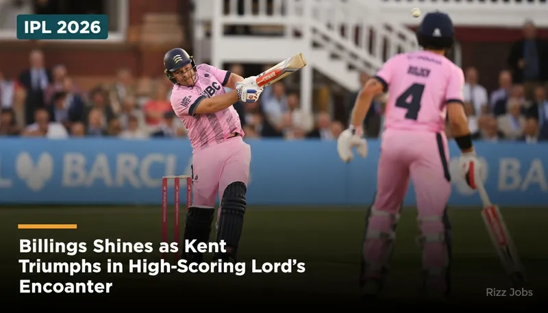 Billings Shines as Kent Triumphs in High-Scoring Lord's Encounter — Rizz Jobs