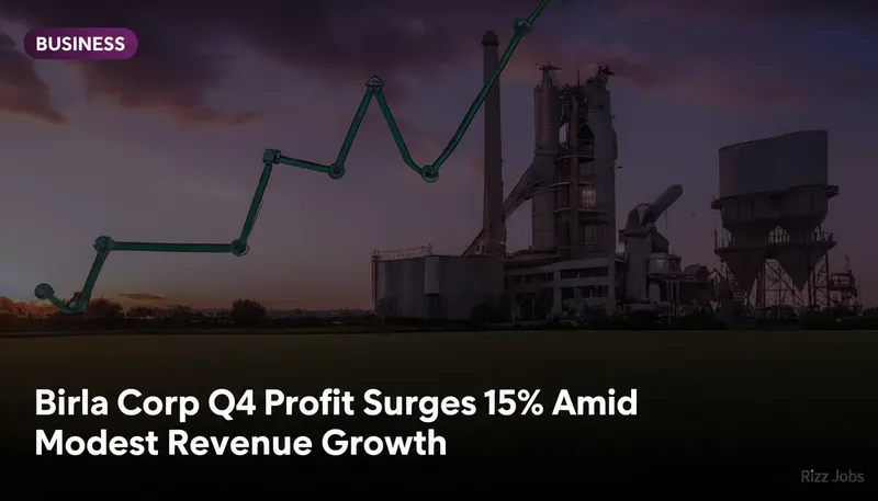 Birla Corp Q4 Profit Surges 15% Amid Modest Revenue Growth — Rizz Jobs