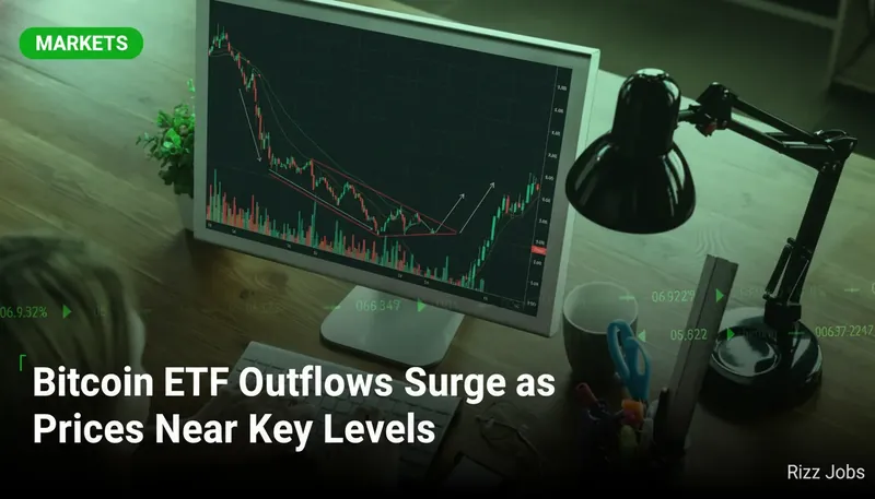 Bitcoin ETF Outflows Surge as Prices Near Key Levels — Rizz Jobs