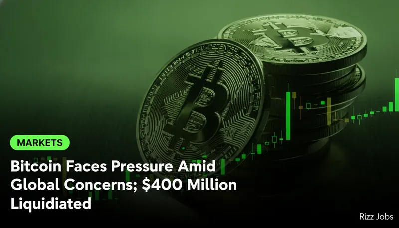 Bitcoin Faces Pressure Amid Global Concerns; $400 Million Liquidated — Rizz Jobs