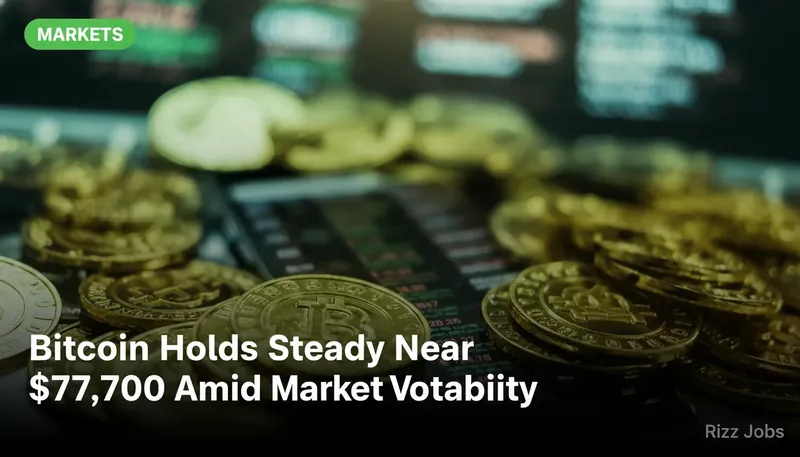 Bitcoin Holds Steady Near $77,700 Amid Market Volatility — Rizz Jobs