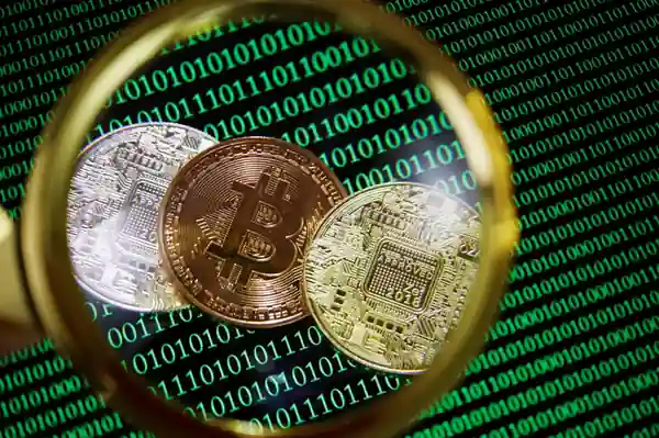 Bitcoin and Ethereum price chart with declining trend