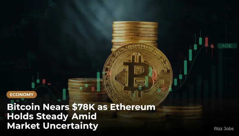Bitcoin Nears $78K as Ethereum Holds Steady Amid Market Uncertainty — Rizz Jobs