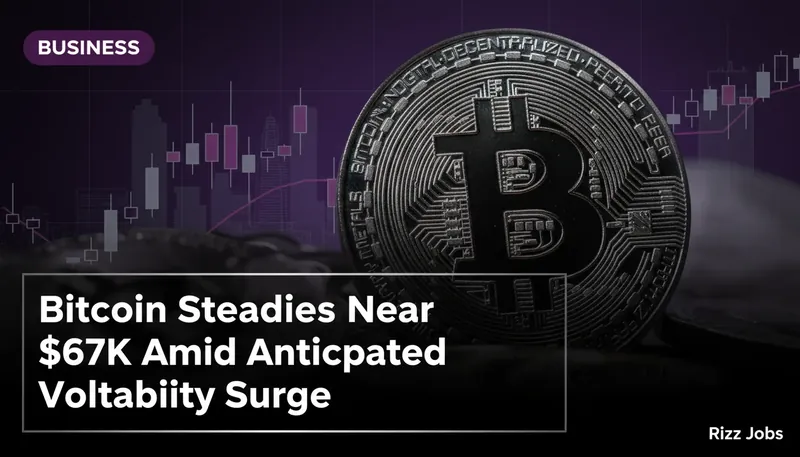 Bitcoin Steadies Near $67K Amid Anticipated Volatility Surge — Rizz Jobs