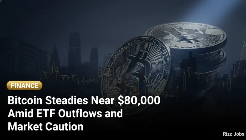 Bitcoin Steadies Near $80,000 Amid ETF Outflows and Market Caution — Rizz Jobs