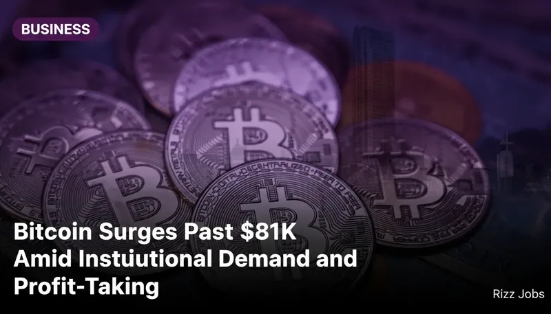 Bitcoin Surges Past $81K Amid Institutional Demand and Profit-Taking — Rizz Jobs