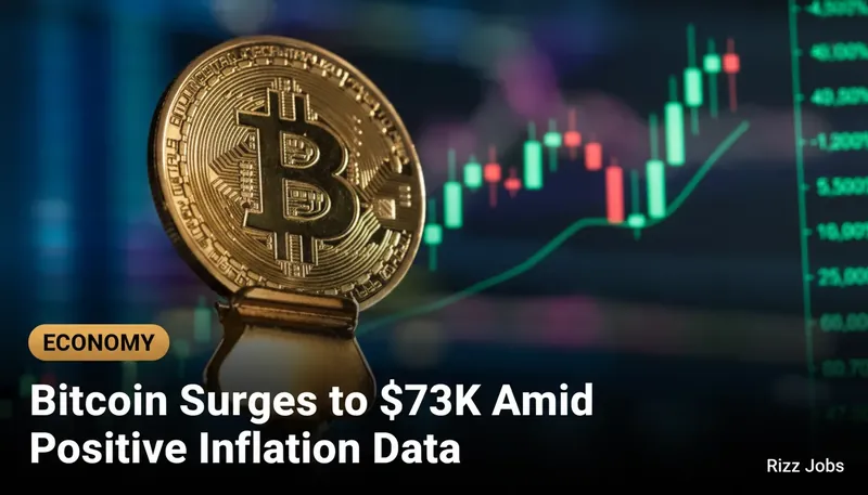 Bitcoin Surges to $73K Amid Positive Inflation Data — Rizz Jobs
