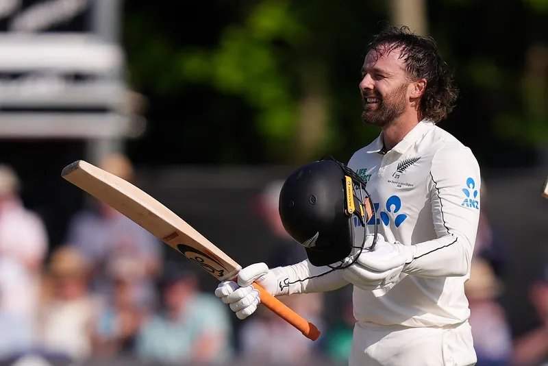 New Zealand cricket players celebrating a wicket during a Test match