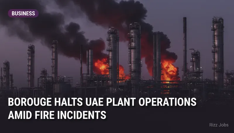 Borouge Halts UAE Plant Operations Amid Fire Incidents — Rizz Jobs