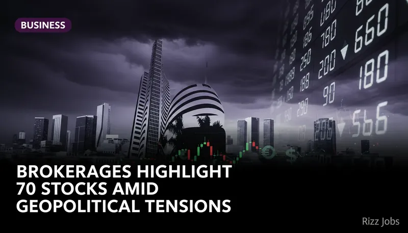 Brokerages Highlight 70 Stocks Amid Geopolitical Tensions — Rizz Jobs