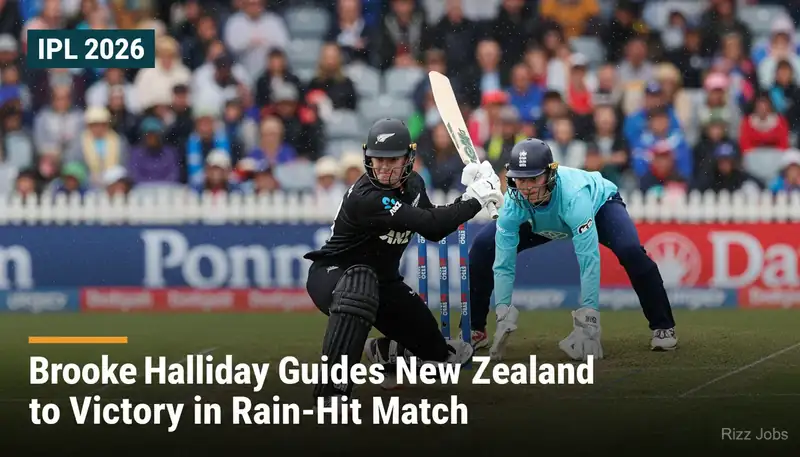 Brooke Halliday Guides New Zealand to Victory in Rain-Hit Match — Rizz Jobs