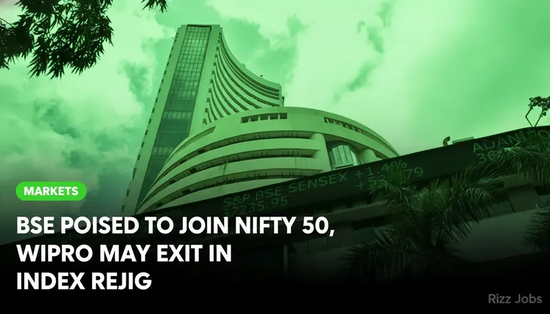 BSE Poised to Join Nifty 50, Wipro May Exit in Index Rejig — Rizz Jobs
