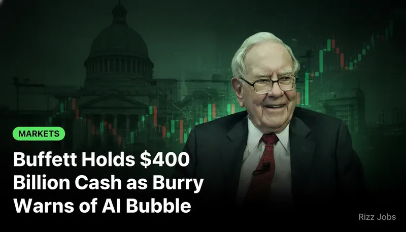 Buffett Holds $400 Billion Cash as Burry Warns of AI Bubble — Rizz Jobs
