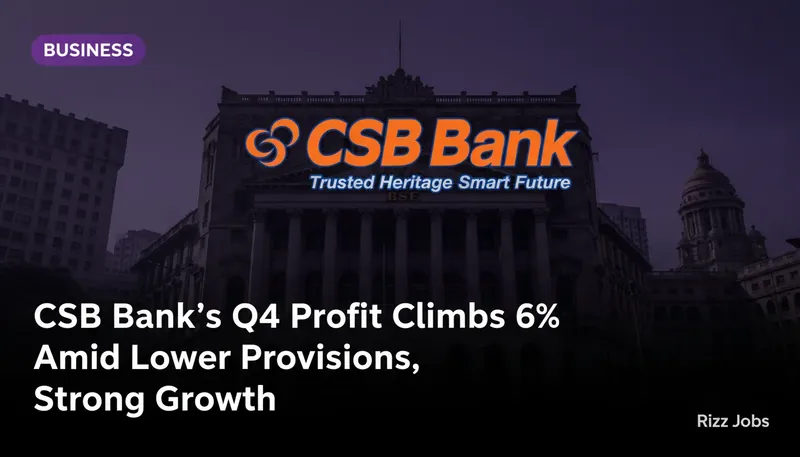 CSB Bank's Q4 Profit Climbs 6% Amid Lower Provisions, Strong Growth — Rizz Jobs
