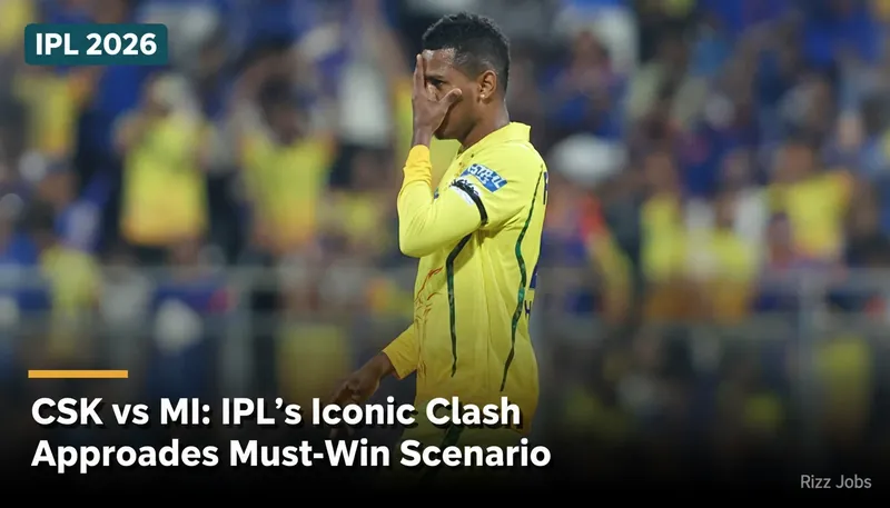 CSK vs MI: IPL's Iconic Clash Approaches Must-Win Scenario — Rizz Jobs