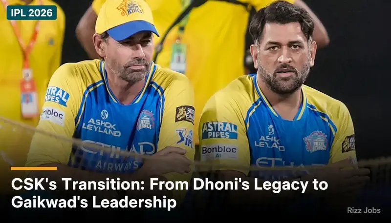 CSK's Transition: From Dhoni's Legacy to Gaikwad's Leadership — Rizz Jobs