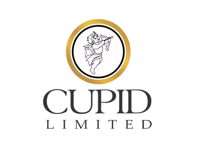 Cupid company logo with financial growth chart