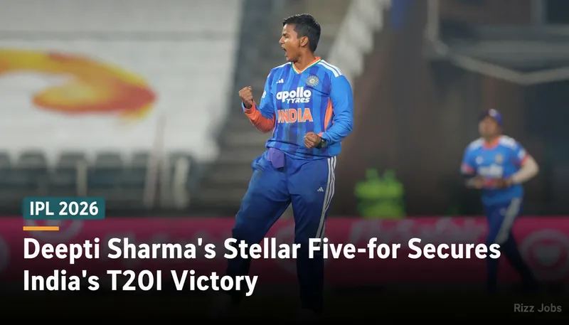 Deepti Sharma's Stellar Five-for Secures India's T20I Victory — Rizz Jobs