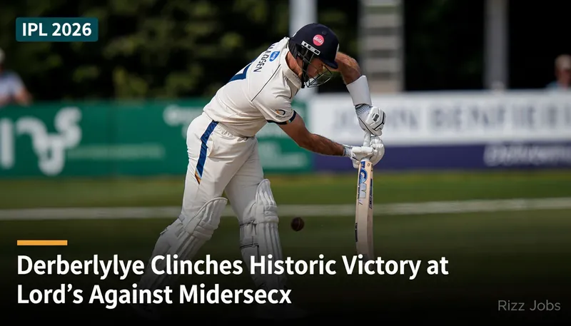 Derbyshire Clinches Historic Victory at Lord's Against Middlesex — Rizz Jobs