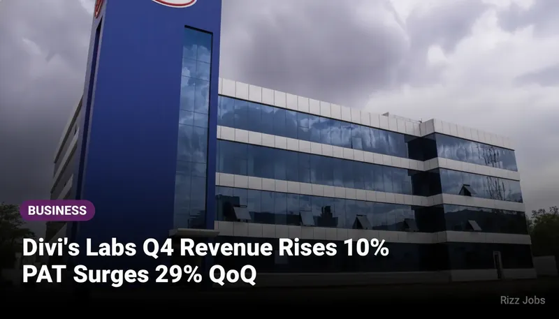 Divi's Labs Q4 Revenue Rises 10%, PAT Surges 29% QoQ — Rizz Jobs