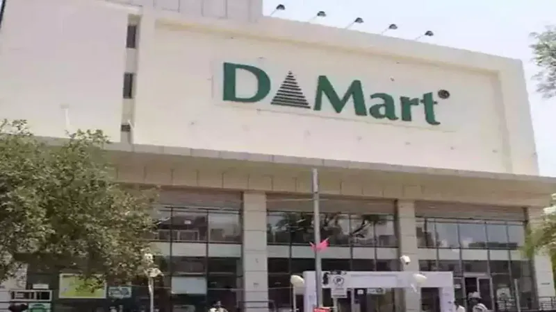 DMart store exterior with shoppers