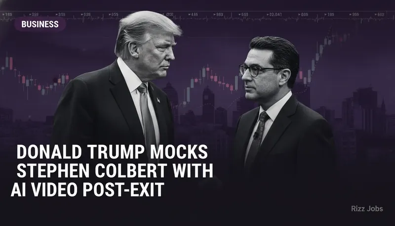 Donald Trump Mocks Stephen Colbert with AI Video Post-Exit — Rizz Jobs