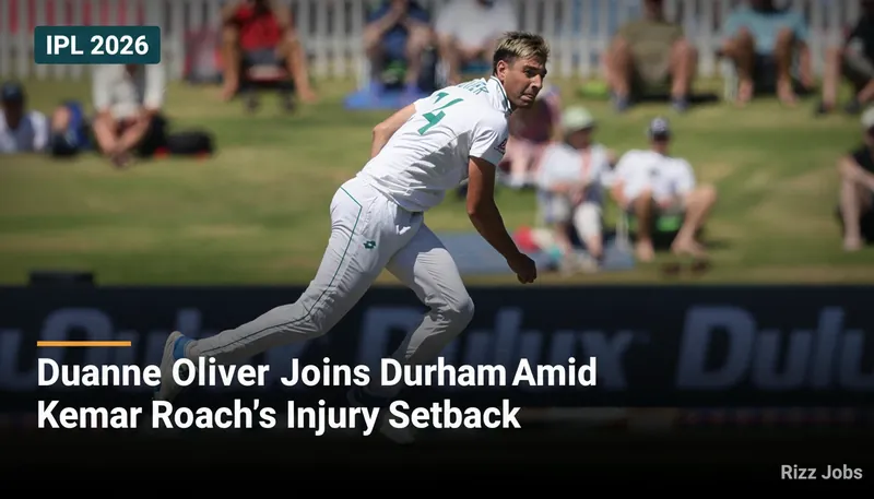 Duanne Olivier Joins Durham Amid Kemar Roach's Injury Setback — Rizz Jobs