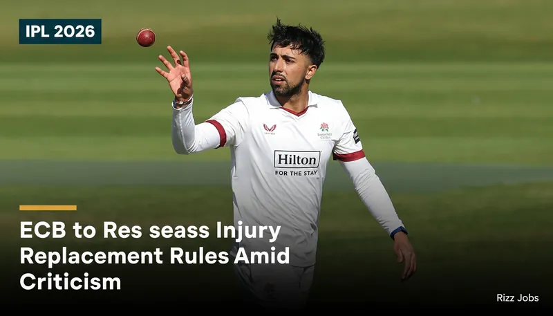 ECB to Reassess Injury Replacement Rules Amid Criticism — Rizz Jobs