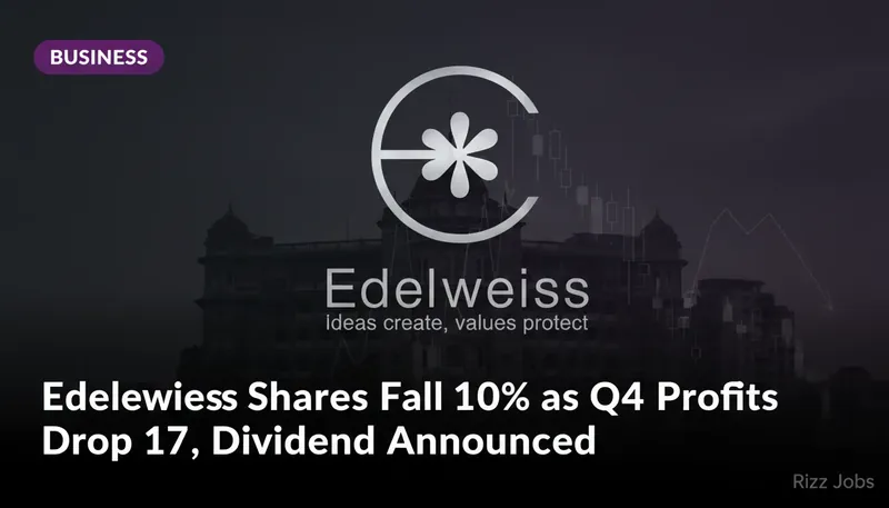 Edelweiss Shares Fall 10% as Q4 Profits Drop 17%, Dividend Announced — Rizz Jobs