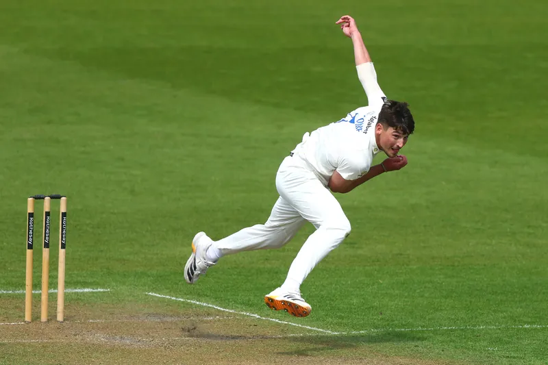 Ollie Robinson during a cricket match