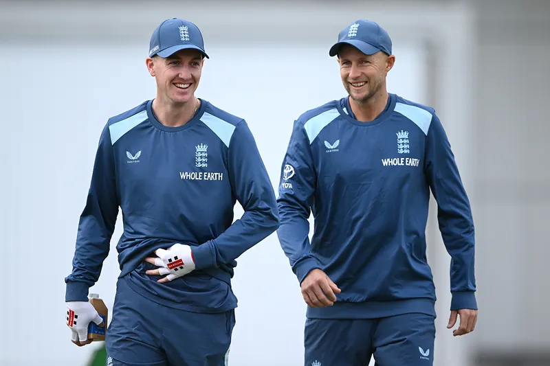 Joe Root and Babar Azam during a cricket match