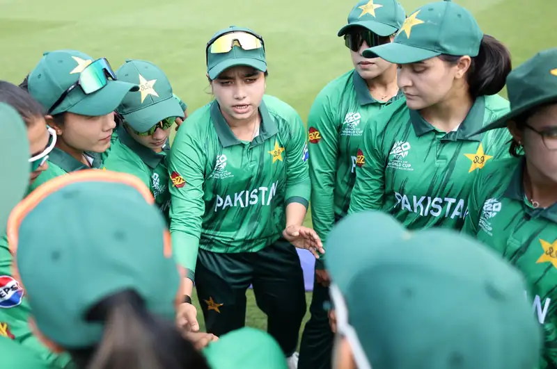 Pakistan women's cricket team practicing in Lahore
