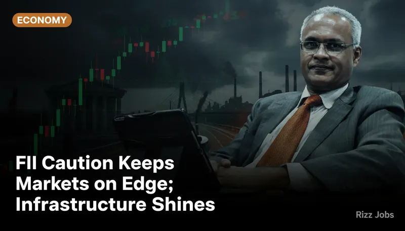 FII Caution Keeps Indian Markets on Edge; Infrastructure Shines — Rizz Jobs