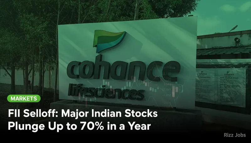 FII Selloff: Major Indian Stocks Plunge Up to 70% in a Year — Rizz Jobs